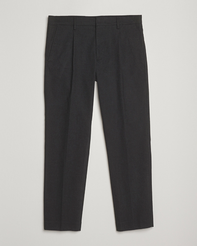 NN07 Bill Wool Pleated Trousers Black Multi – Negro