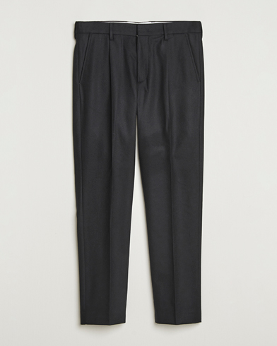 NN07 Bill Wool Pleated Trousers Black – Negro
