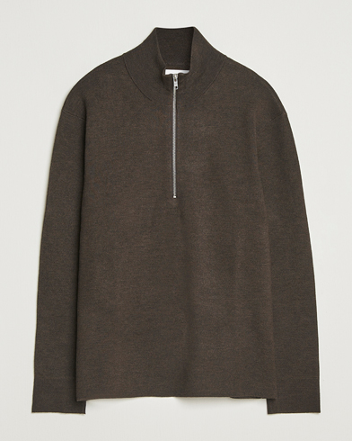 NN07 Harald Cotton/Modal Half Zip Demitasse Brown – Marrón