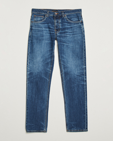 Nudie Jeans Solid Ollie Jeans Life Tracks – Azul