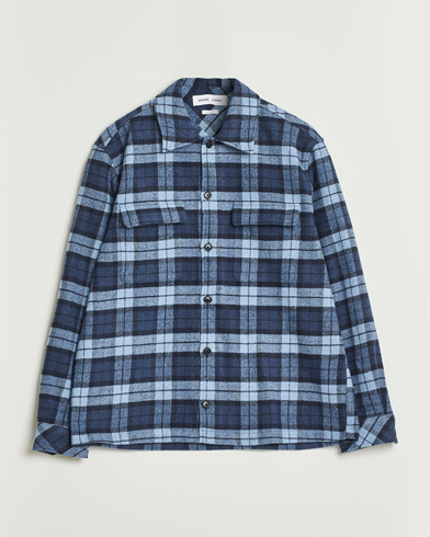 Samsøe Samsøe Castor Checked Overshirt Stellar Blue – Azul