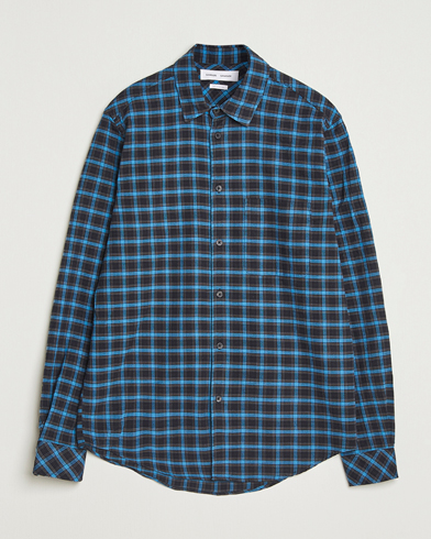 Samsøe Samsøe Liam Brushed Cotton Checked Shirt Turkish Coffee – Azul
