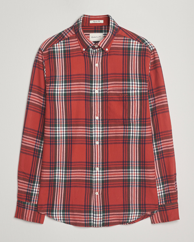 Gant Regular Fit Checked Flannel Shirt Modern Rust – Multicolor