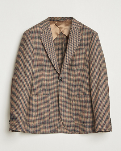 GANT Wool Houndstooth Blazer Light Taupe – Marrón