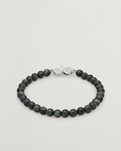 Tom Wood Cove Bracelet Slim Black Larvikite – Negro