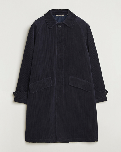 Aspesi Corduroy Raglan Coat Navy – Azul