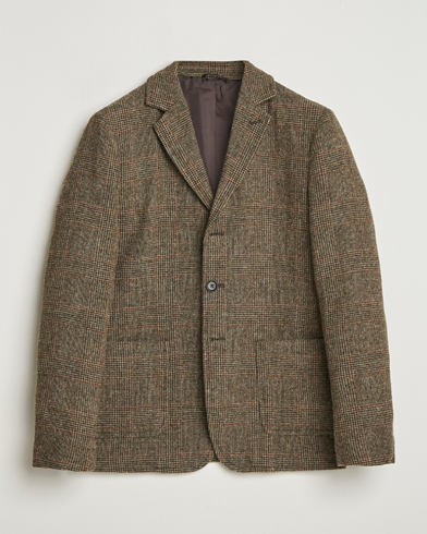 Aspesi Harris Tweed Blazer Brown Check – Marrón