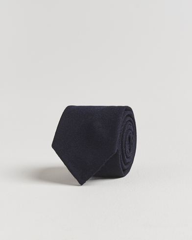 Finamore Napoli Wool Twill Tie Navy – Azul