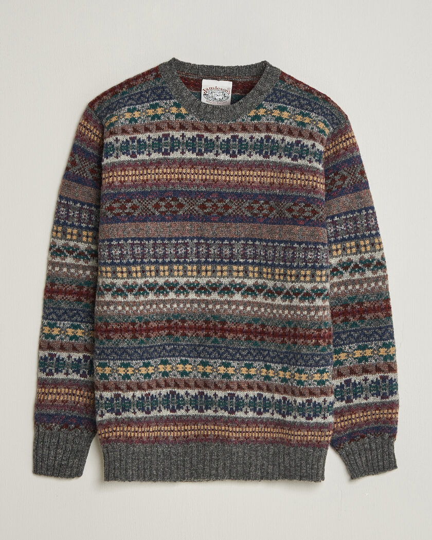 Jamieson's of Shetland Jamiesons Of Shetland All Over Fair Isle Pullover Crew Neck Multi – Multicolor