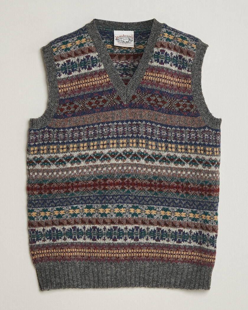 Jamieson's of Shetland Jamiesons Of Shetland All Over Fair Isle Slipover Multi – Multicolor