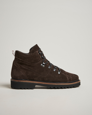 Kiton St Moritz Winter Boots Dark Brown Suede – Marrón