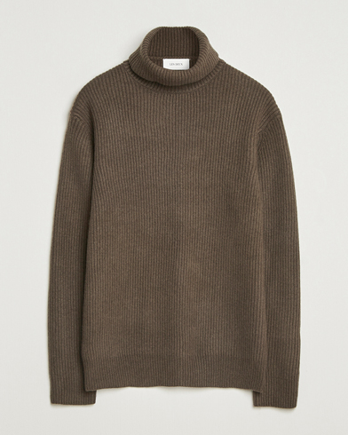 LES DEUX Eddie Wool Rib Rollneck Teak – Marrón