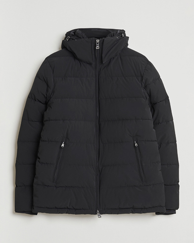 Oscar Jacobson Hooded Puffer Jacket Black – Negro