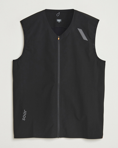 SOAR Running Rainout Gilet Black – Negro