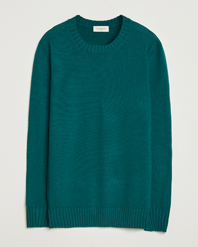 Piacenza Cashmere Brushed Wool Crew Neck Dark Green – Verde
