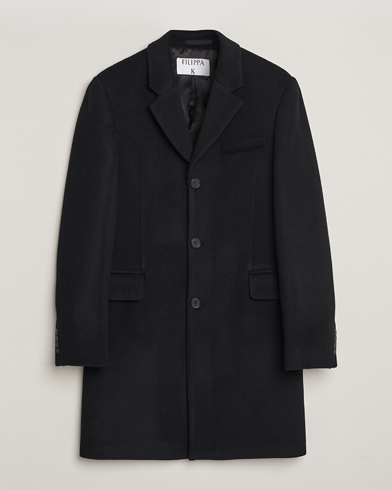 Filippa K William Wool Coat Black – Negro