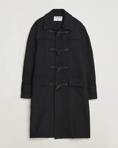 Filippa K Monty Wool Duffle Coat Black – Negro