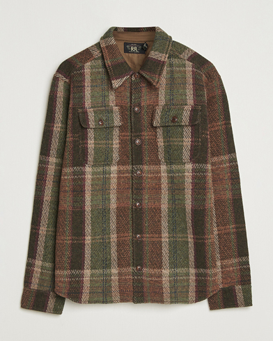 RRL Matlock Cashmere Shirt Jacket Olive – Marrón