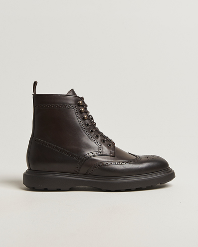 Polo Ralph Lauren Martelli Brogue Boot Dark Brown Suede – Marrón
