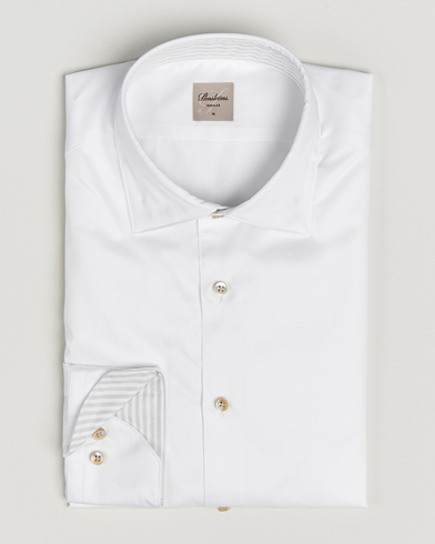 Stenströms Regular Fit Cotton Twill Contrast Shirt White – Blanco