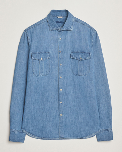 Stenströms Regular Fit Pocket Denim Shirt Blue – Azul