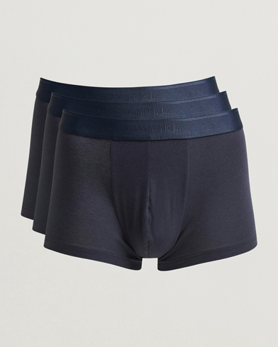Sunspel 3-Pack Cotton Stretch Trunk Navy – Azul