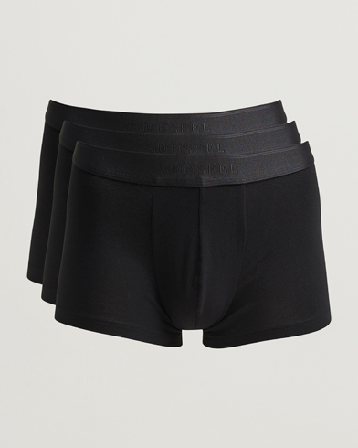 Sunspel 3-Pack Cotton Stretch Trunk Black – Negro