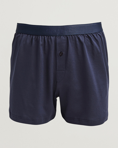 Sunspel Superfine One Button Boxer Navy – Azul