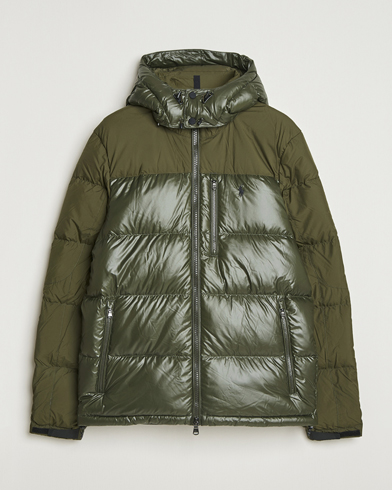 Polo Ralph Lauren Gorham Mixed Glossy Down Jacket Dark Loden – Verde