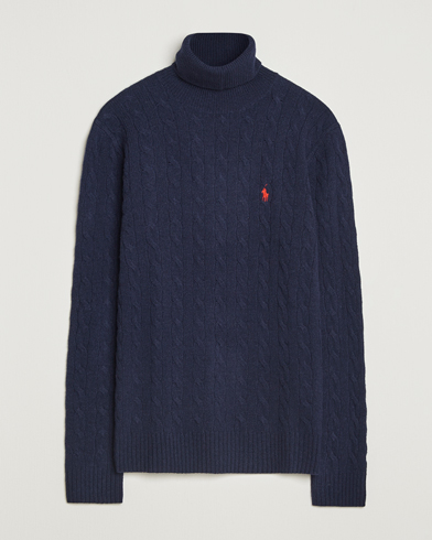 Polo Ralph Lauren Wool/Cashmere Rollneck Hunter Navy – Azul