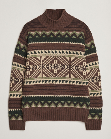 Polo Ralph Lauren Wool Cotton Blend Sweater Brown Combo – Marrón