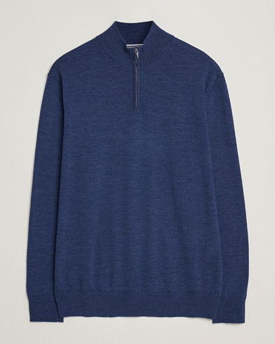 Charles Tyrwhitt Pure Merino Zip Neck Jumper Ink Blue – Azul