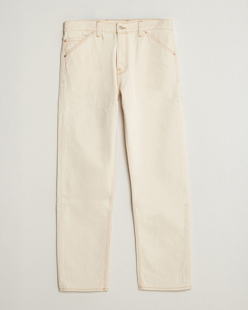 Drake's 5-Pocket Heavy Cotton Jeans Ecru – Blanco