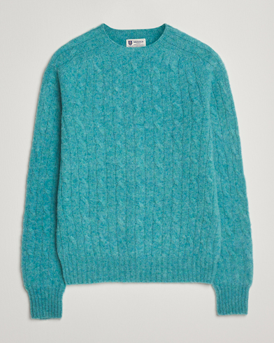 Morris Brushed Cable Sweater Green – Verde