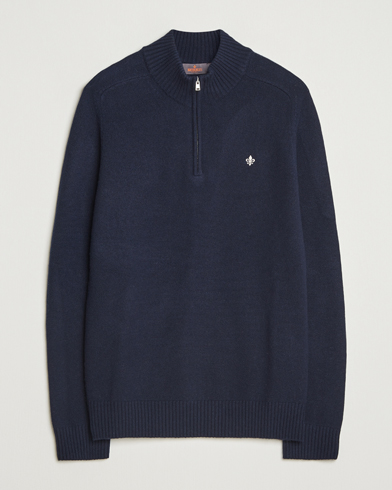 Morris Hertford Lambswool Merino Half Zip Navy – Azul
