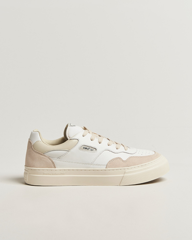 Stepney Workers Club Pearl Leather/Suede Mix Sneaker Spring White – Blanco