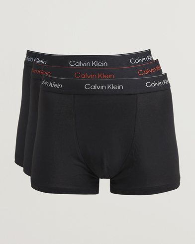 Calvin Klein 3-Pack Icon Cotton Stretch Relaxed Trunk Black – Negro