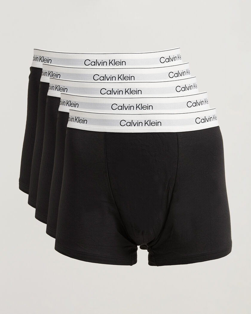 Calvin Klein 5-Pack Icon Cotton Stretch Relaxed Trunk Black – Negro