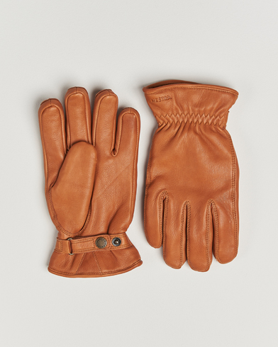 Hestra Burensvik Deerskin Wool Pile Glove Cognac – Marrón