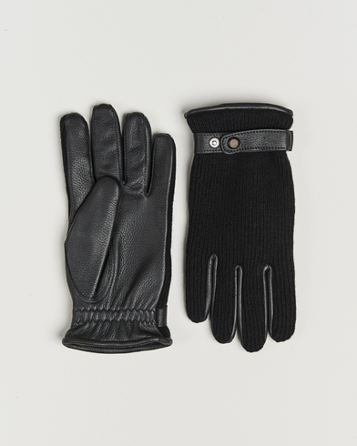 Hestra Christopher Cashmere/Elkskin Glove Black – Negro