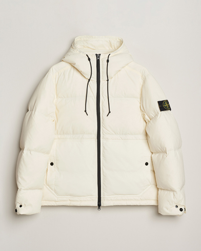 Stone Island Ripstop Cordura Padded Down Parka Ivory – Blanco