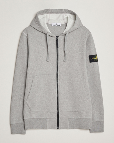 Stone Island Garment Dyed Fleece Full-Zip Hood Grey Melange – Gris