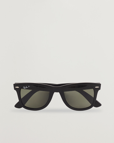 Ray-Ban Original Wayfarer Polarized Sunglasses Black/Green – Negro