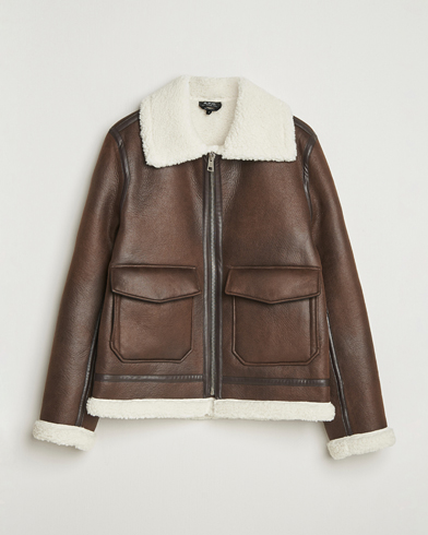 A.P.C. Tommy Aviator Jacket Brown – Marrón