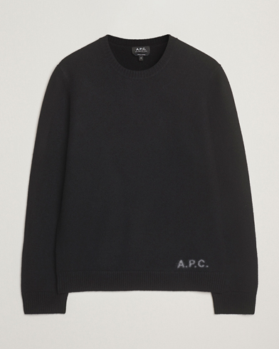 A.P.C. Edward Wool Knitted Sweater Black – Negro