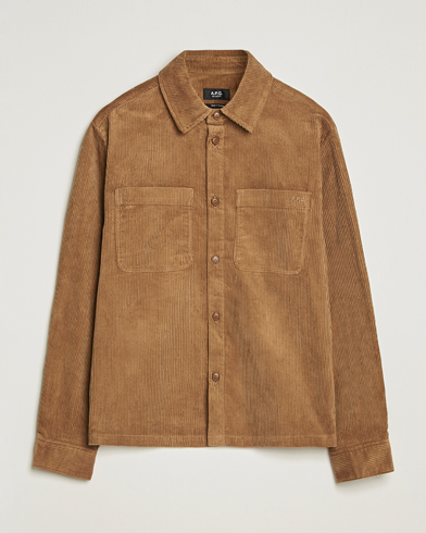 A.P.C. Leon Corduroy Overshirt Brown – Marrón