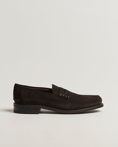 Loake 1880 Kingscliffe Suede Loafer Dark Brown – Marrón