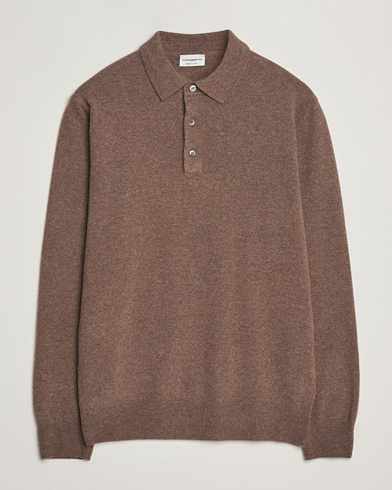 Morgano Wool/Cashmere Polo Brown – Marrón