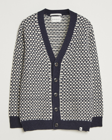 Peregrine Network Merino Cardigan Navy – Azul