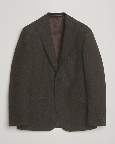 Walker Slater Edward Shetland Wool Donegal Blazer Dark Brown – Marrón
